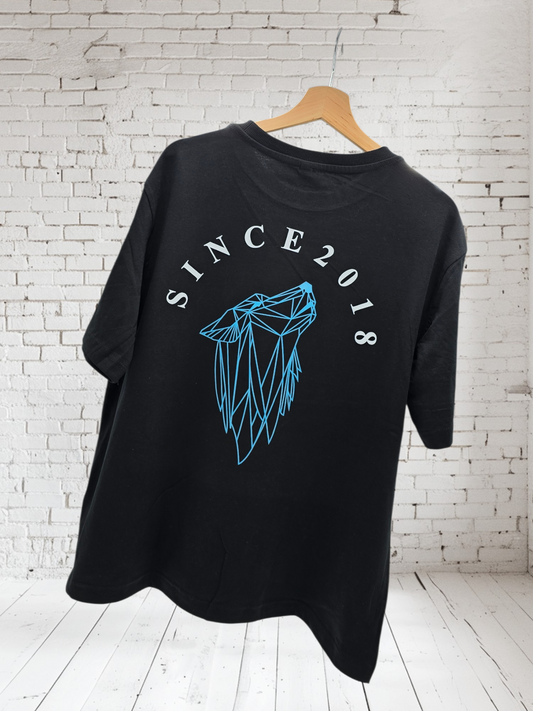 "Wolf" Unisex Oversize Tee Black