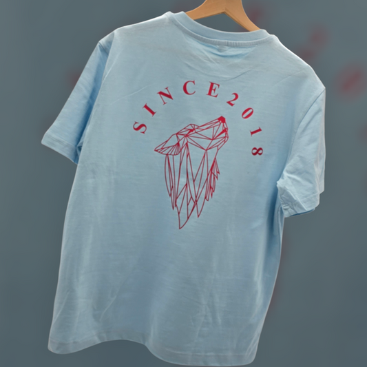 "Wolf" Unisex Oversize Tee Ocean Blue